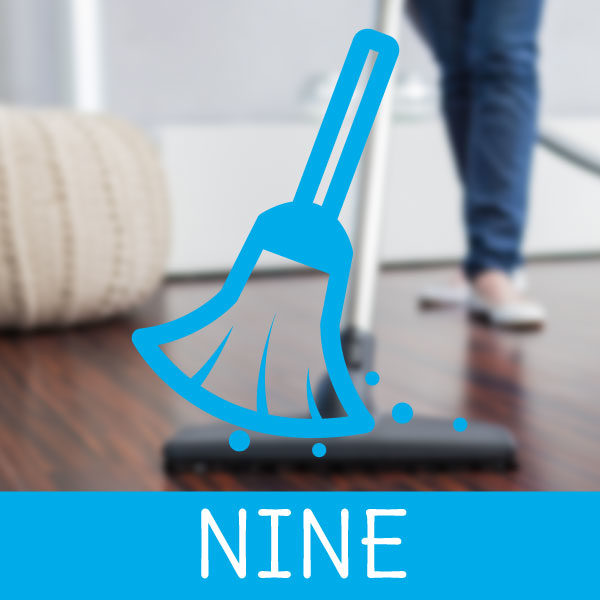 Nine two-hours of house cleaning with two cleaners ($1350 Value)